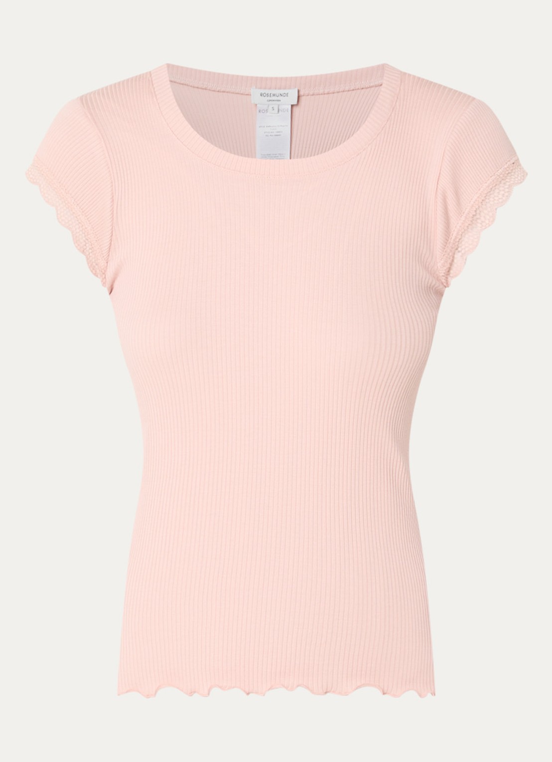 Rosemunde Baybay T-shirt met details van kant - voorkant 3 khaki