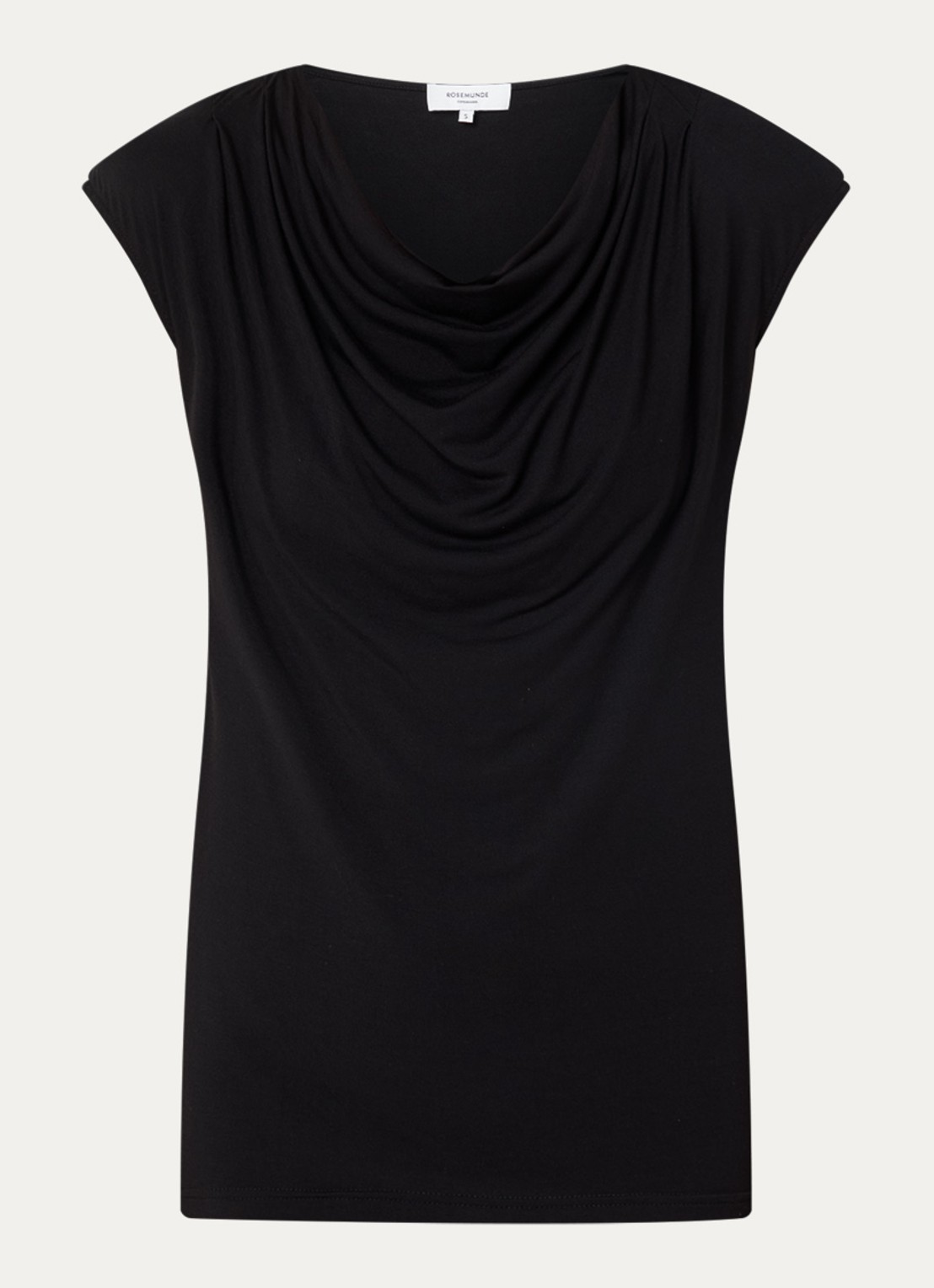 Rosemunde Blarritz mouwloze top met gedrapeerd detail - voorkant 2 zwart