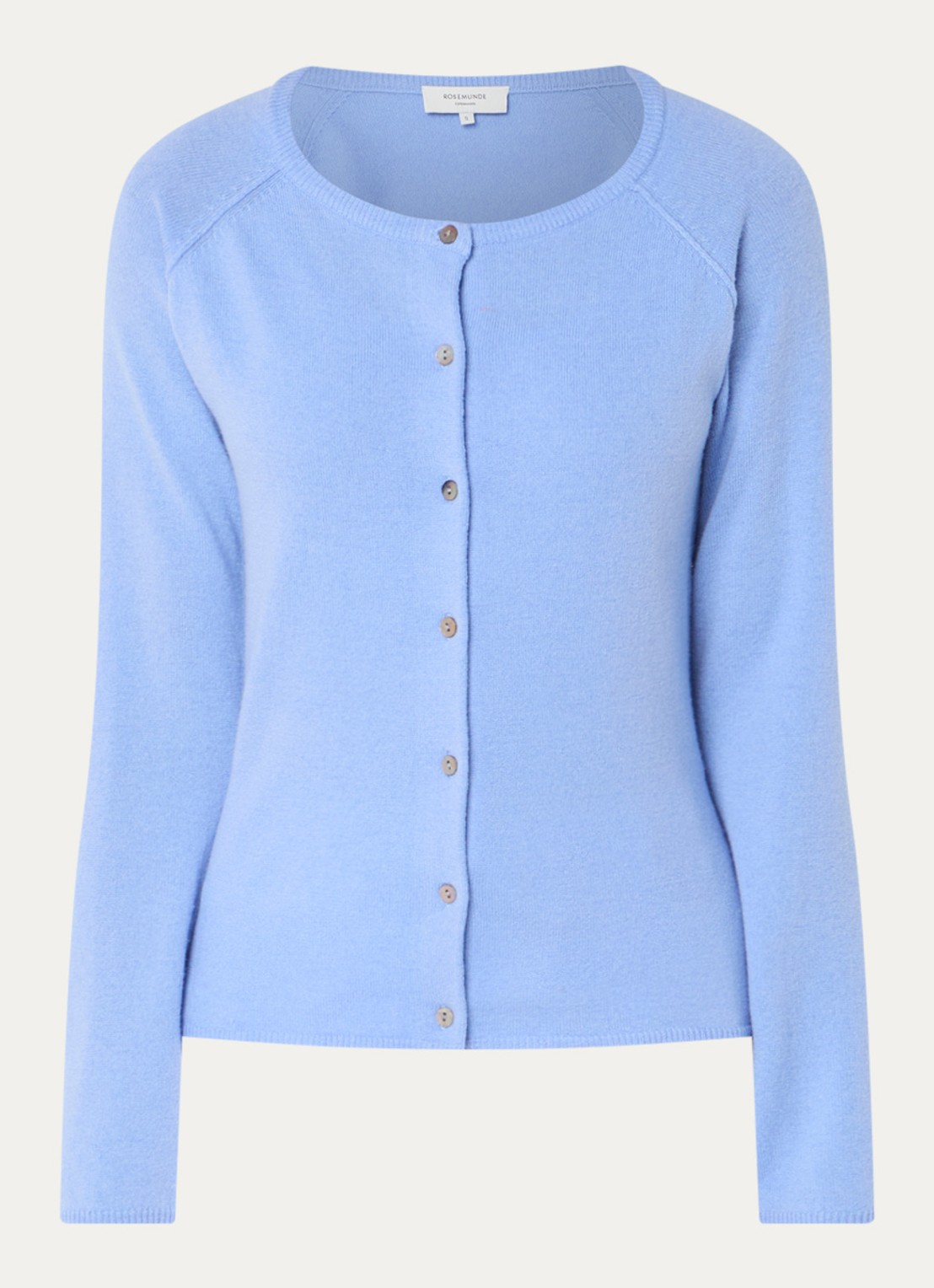Rosemunde Fijngebreid vest in kasjmierblend  - voorkant 2 blauw
