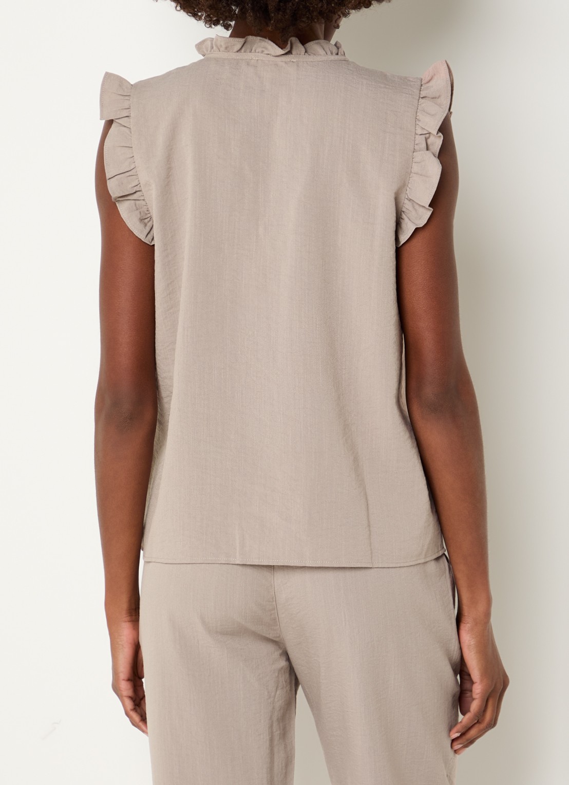 Rosemunde RMWTalia tuniek met volant - achterkant 2 donkerbeige