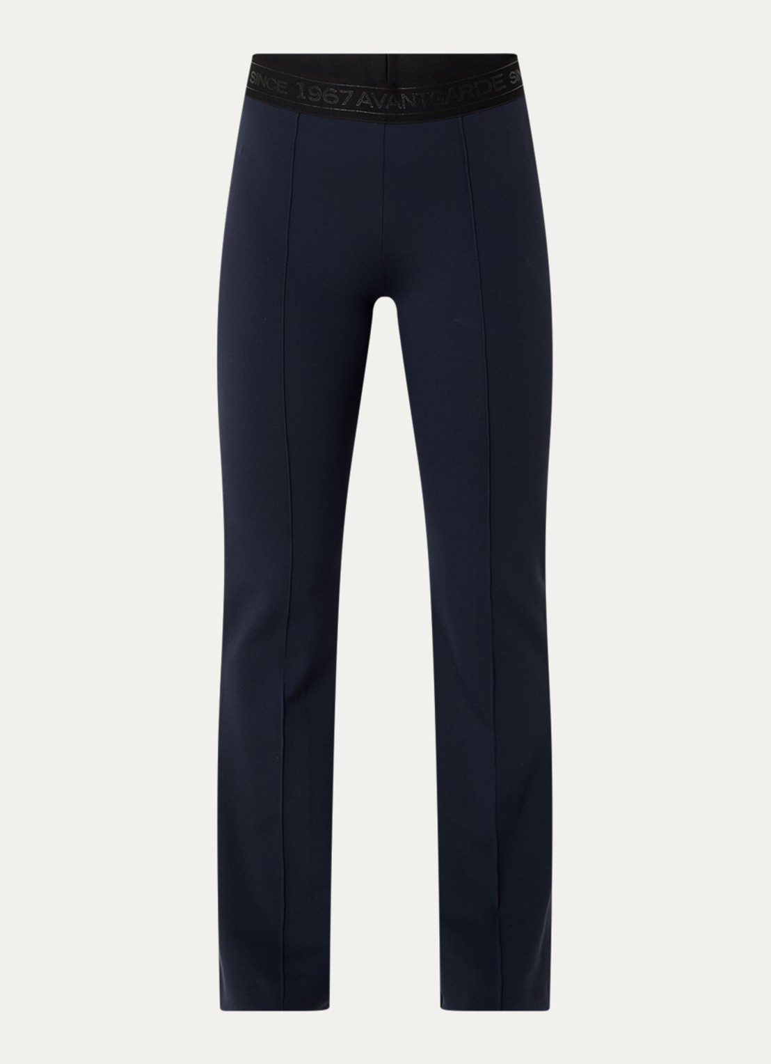 Rosner Studio Alisa high waist flared legging met logoband - voorkant donkerblauw