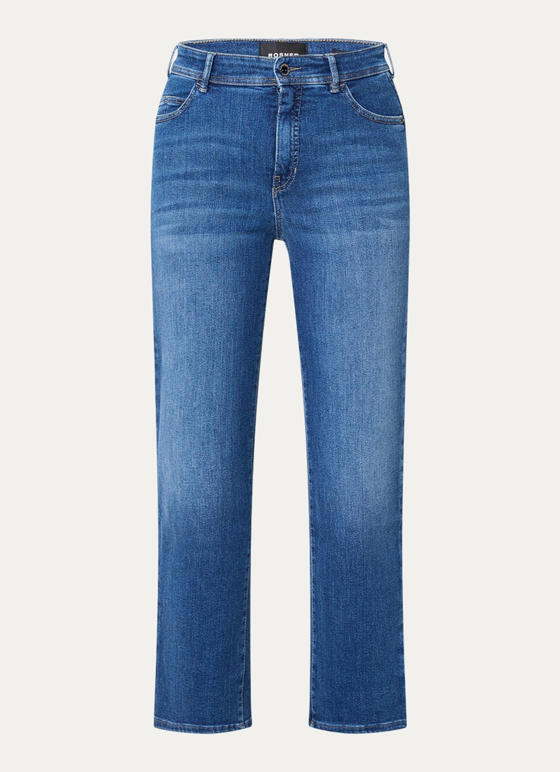 Rosner Studio Aubrey high waist slim fit jeans met steekzakken - voorkant 4 donkerblauw