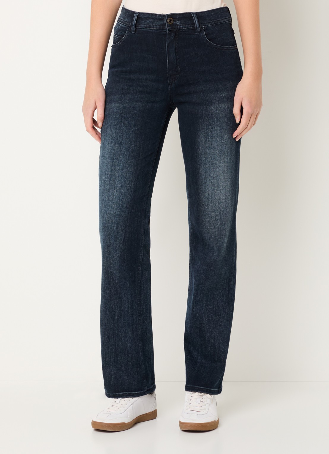 Rosner Studio Aubrey high waist slim fit jeans met steekzakken - detail 4 donkerblauw