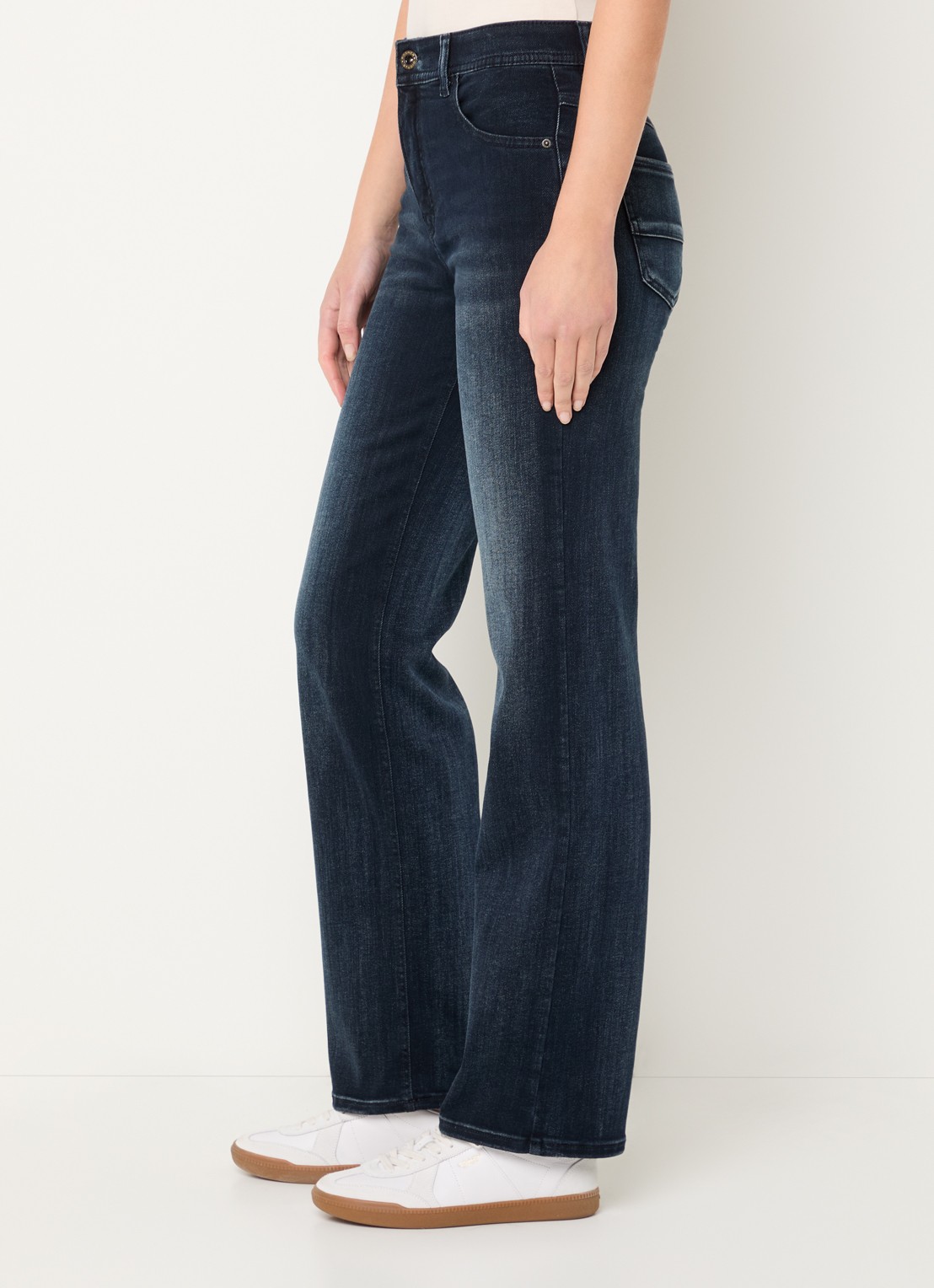 Rosner Studio Aubrey high waist slim fit jeans met steekzakken - detail 5 donkerblauw