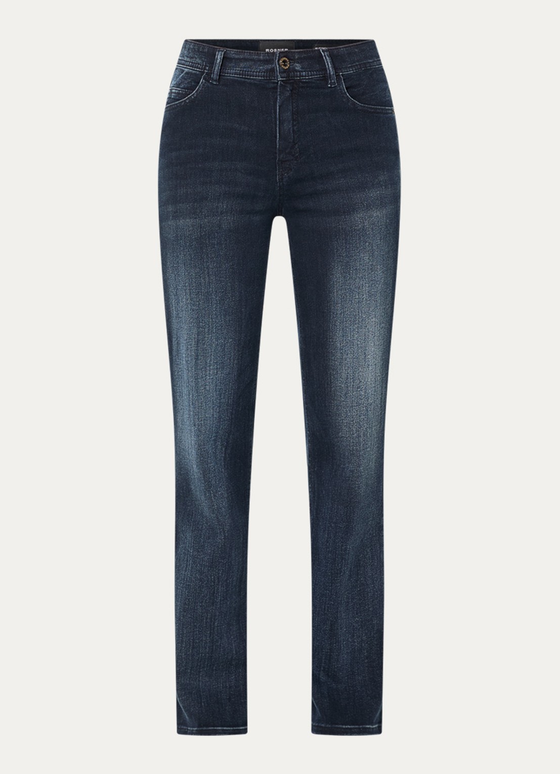 Rosner Studio Aubrey high waist slim fit jeans met steekzakken - voorkant 2 donkerblauw