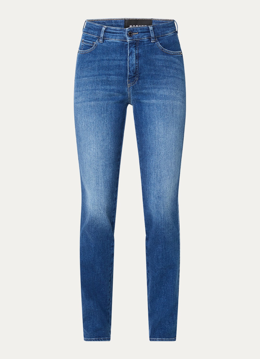 Rosner Studio Audrey high waist slim fit jeans met steekzakken - voorkant 4 donkerblauw