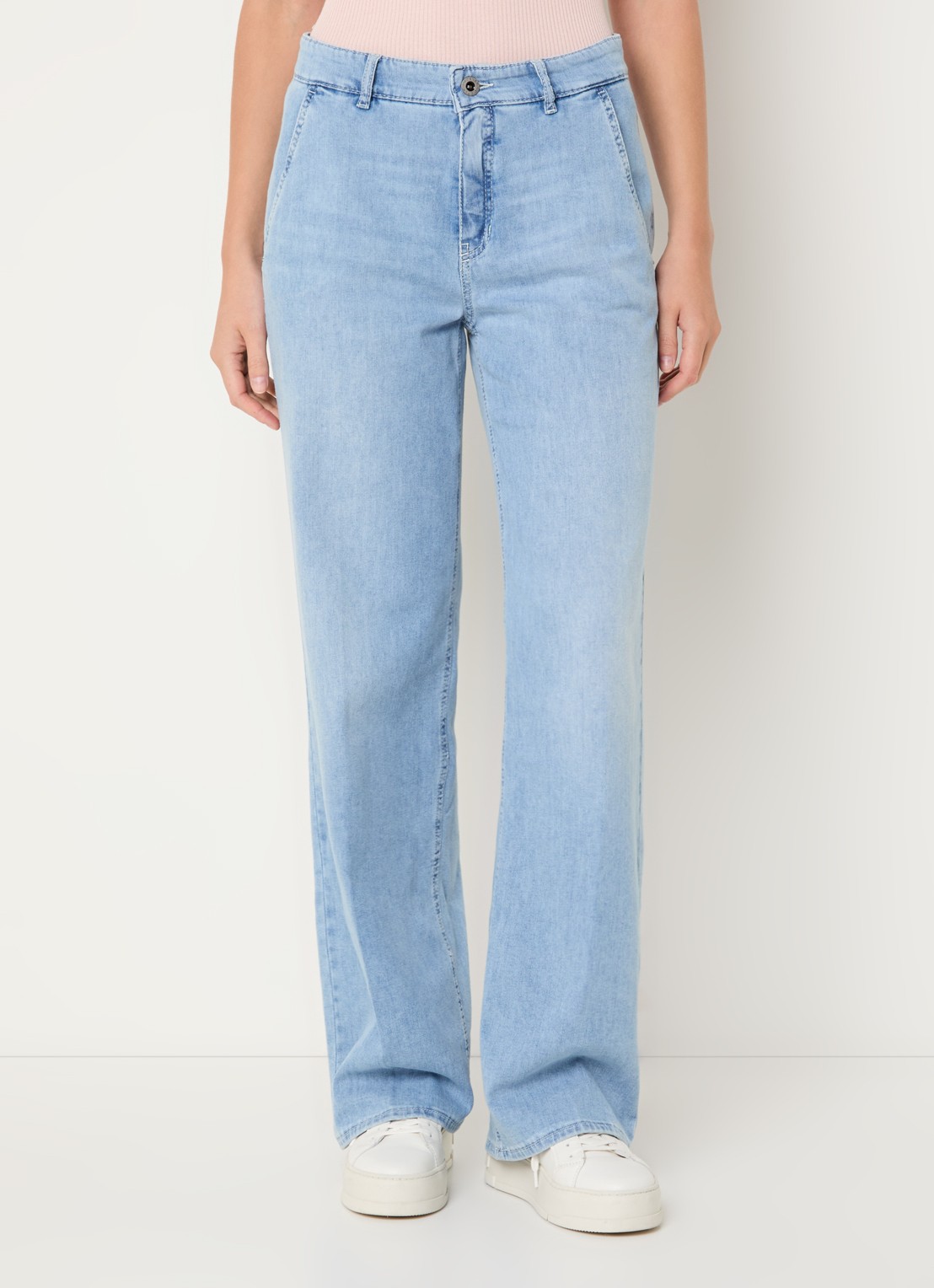 Rosner Studio Audrey high waist wide leg jeans met steekzakken - detail 4 indigo