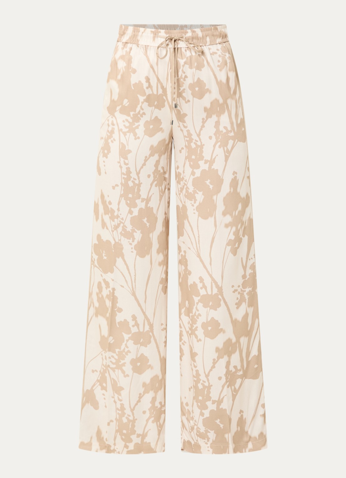 Rosner Studio High waist loose fit broek met print - voorkant 2 zand