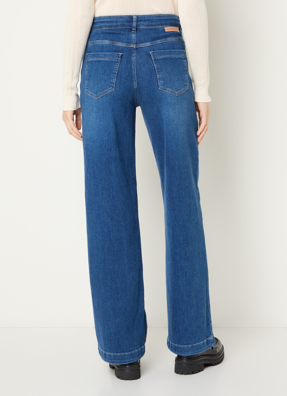 Rosner Studio High waist loose fit jeans met steekzakken - achterkant 5 indigo