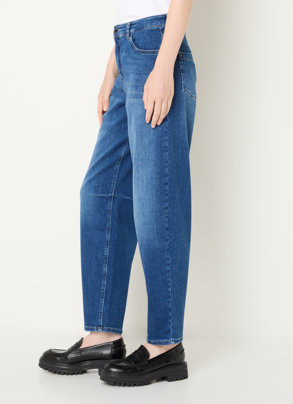 Rosner Studio High waist loose fit jeans met steekzakken - detail 4 indigo