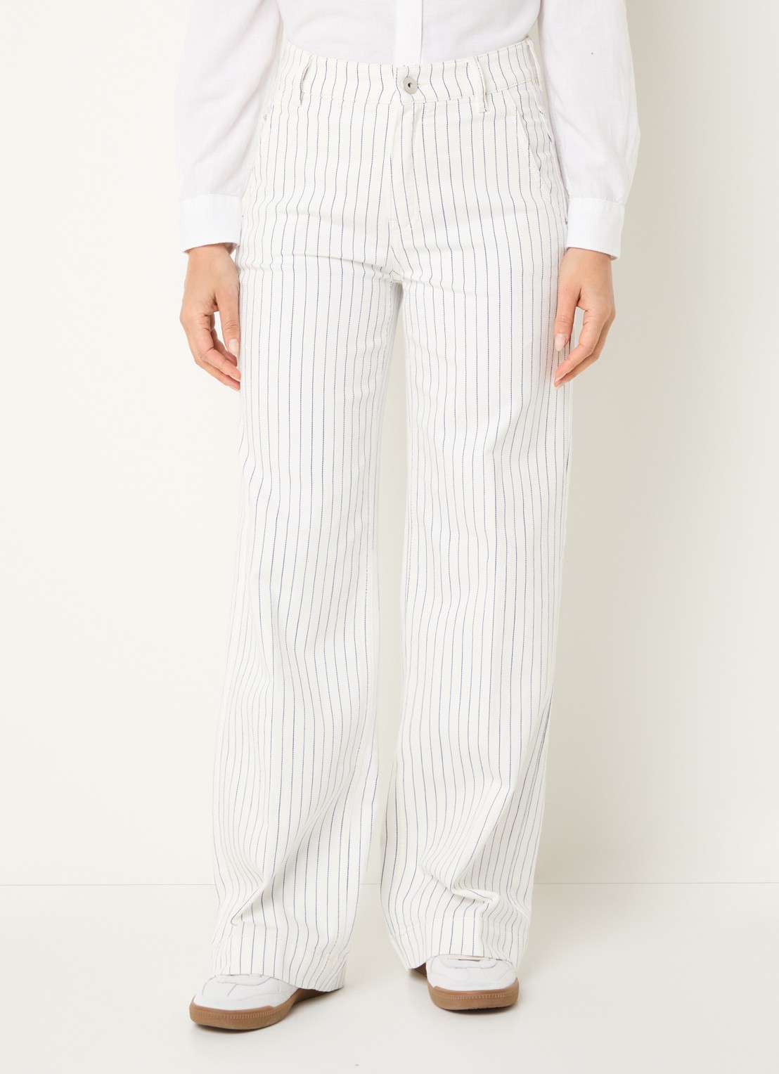 Rosner Studio High waist straight leg jeans met gekleurde wassing - detail 4 wit