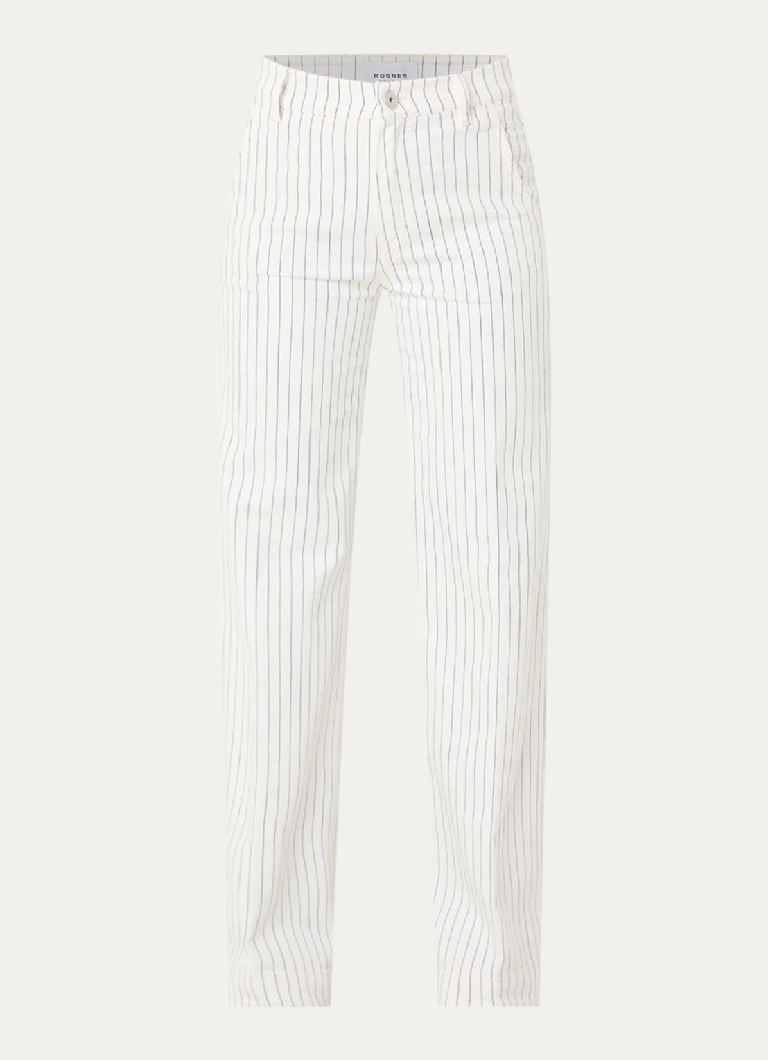Rosner Studio High waist straight leg jeans met gekleurde wassing - voorkant wit
