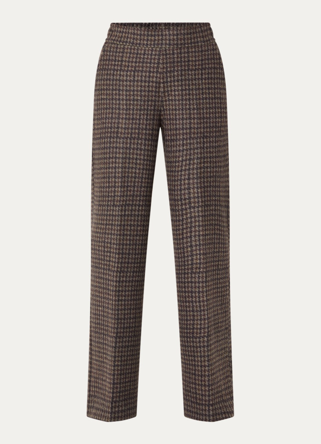 Rosner Studio Mara high waist tapered fit pantalon met pied-de-poule dessin - voorkant 2 aubergine