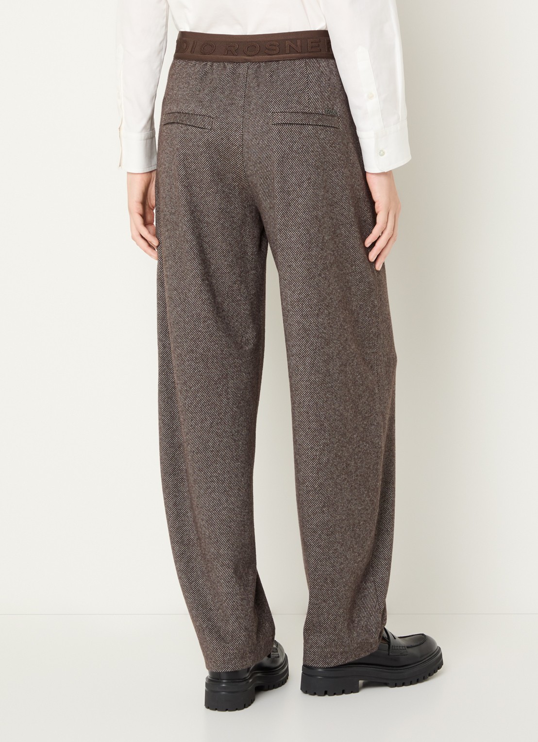Rosner Studio Straight fit pantalon met steekzakken - achterkant 2 lichtbruin