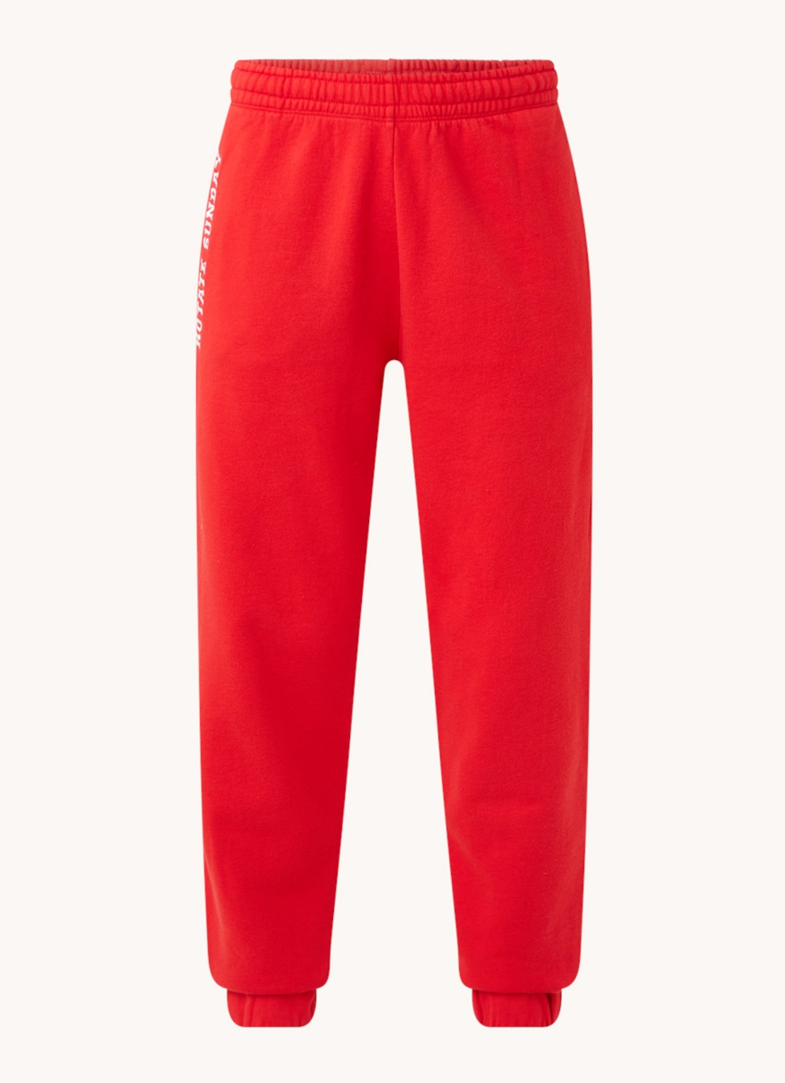 ROTATE Mimi tapered fit joggingbroek van biologisch katoen - voorkant 3 rood