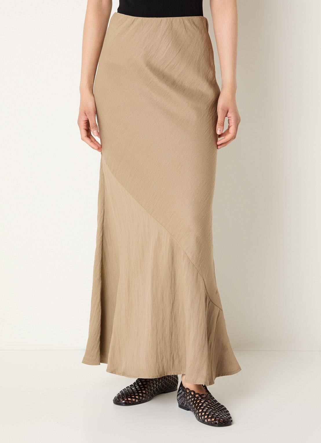 ROUGE EDIT Rouetienne maxi rok  - detail 3 zand