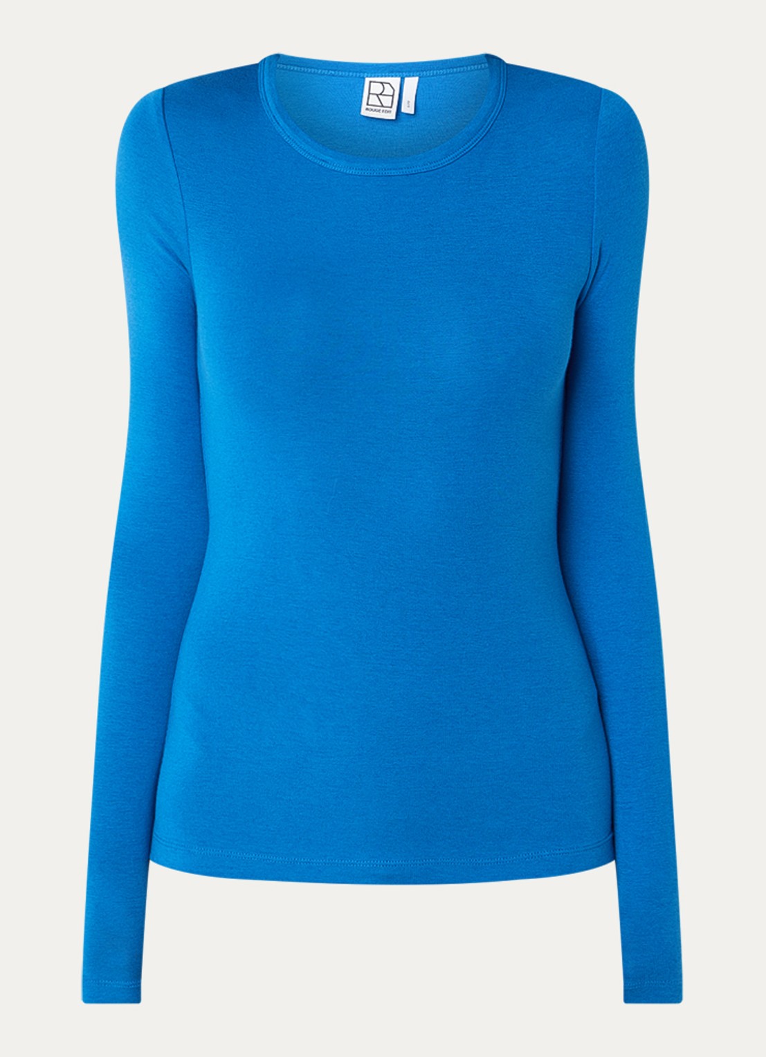 ROUGE EDIT Roumaple longsleeve in wolblend - voorkant 3 blauw