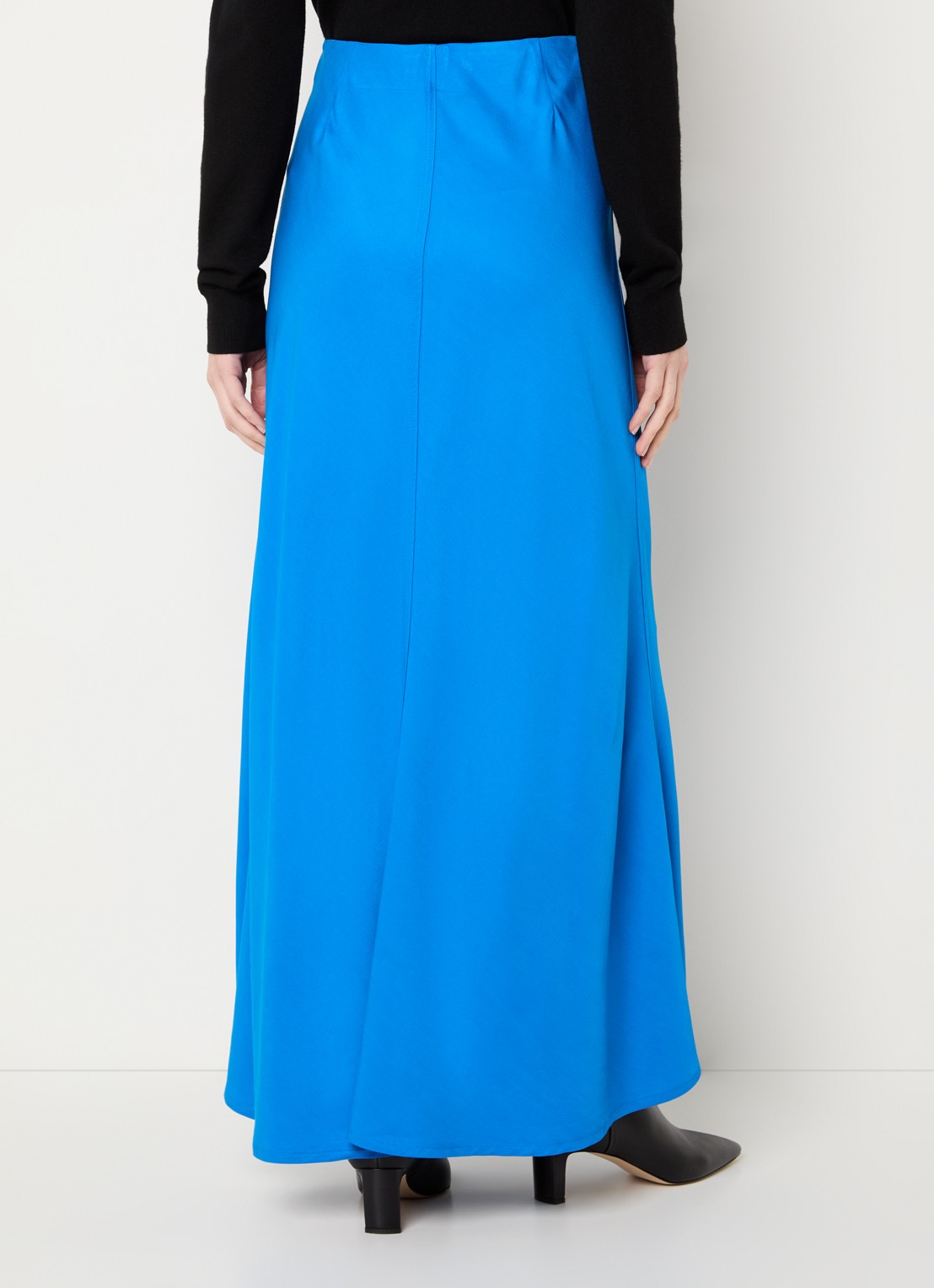 ROUGE EDIT Violetta maxi rok met elastische band - achterkant blauw