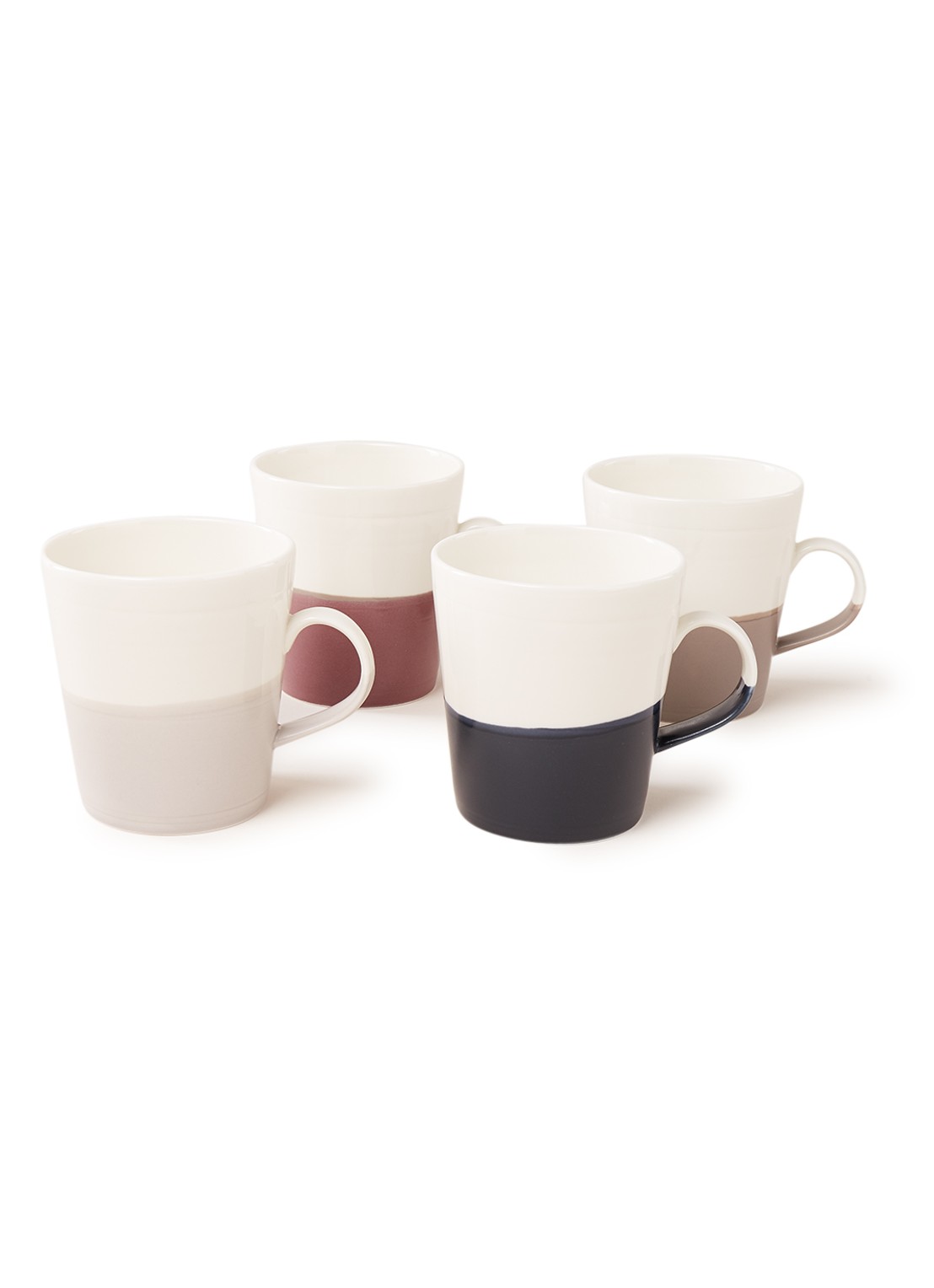 Royal Doulton Coffee Studio mok 550 ml set van 4 - voorkant bruin
