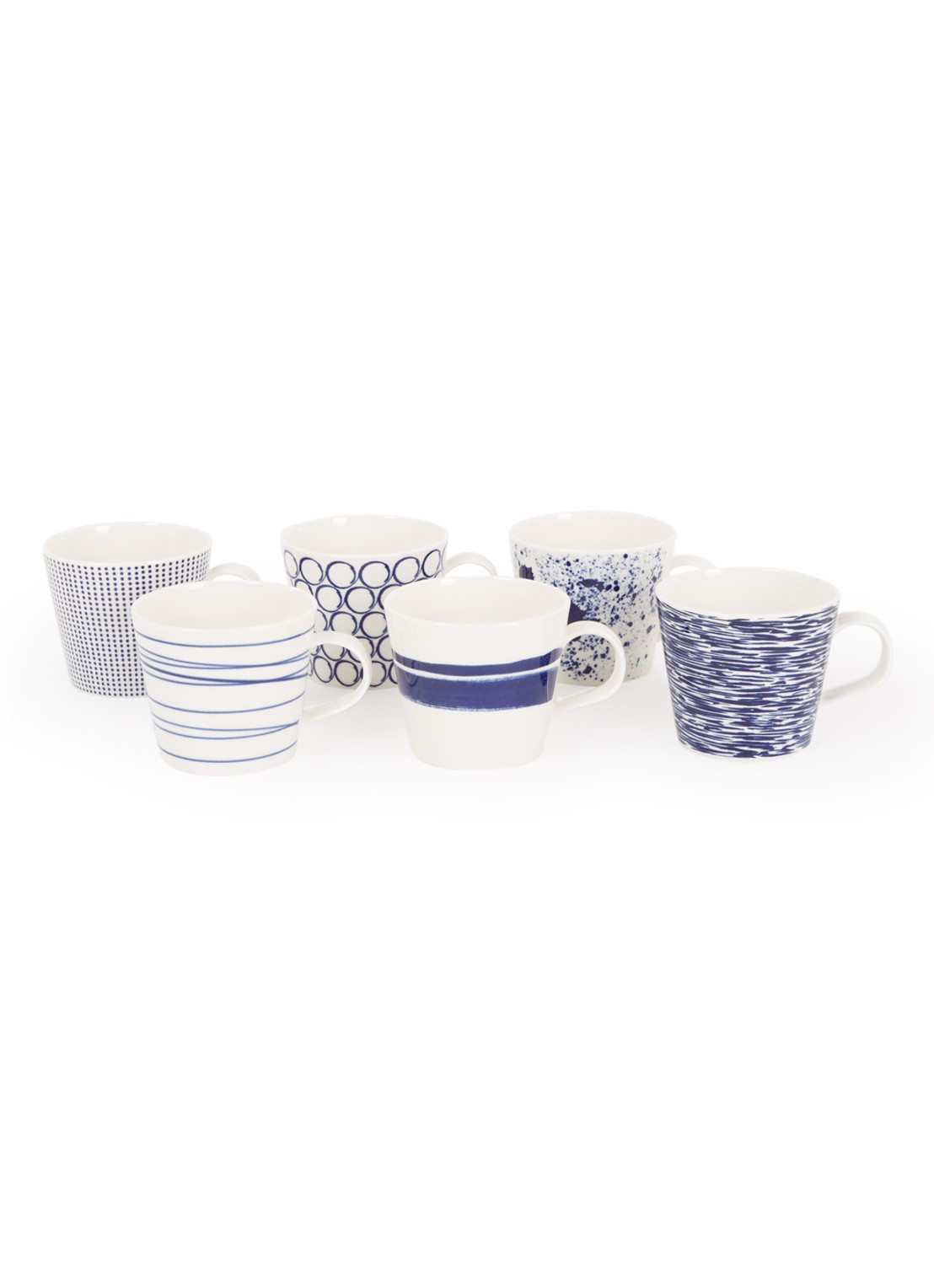 Royal Doulton Pacific kopje 28 cl set van 6 - voorkant donkerblauw