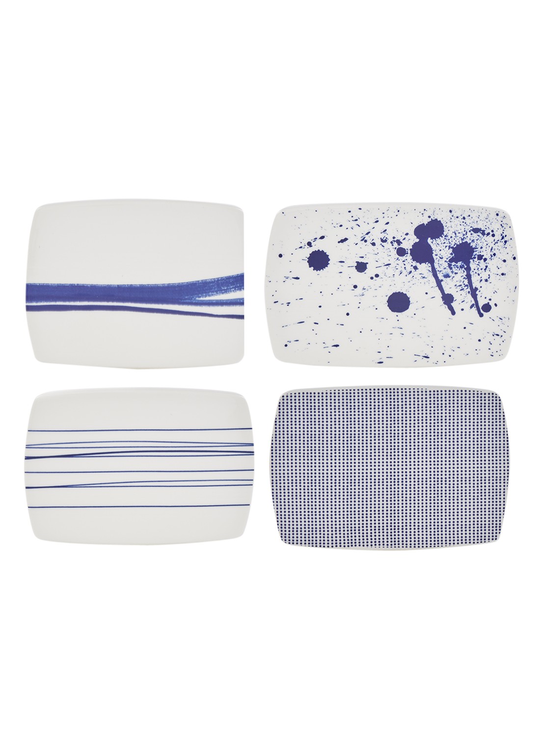 Royal Doulton Pacific serveerplank set van 4 - voorkant wit