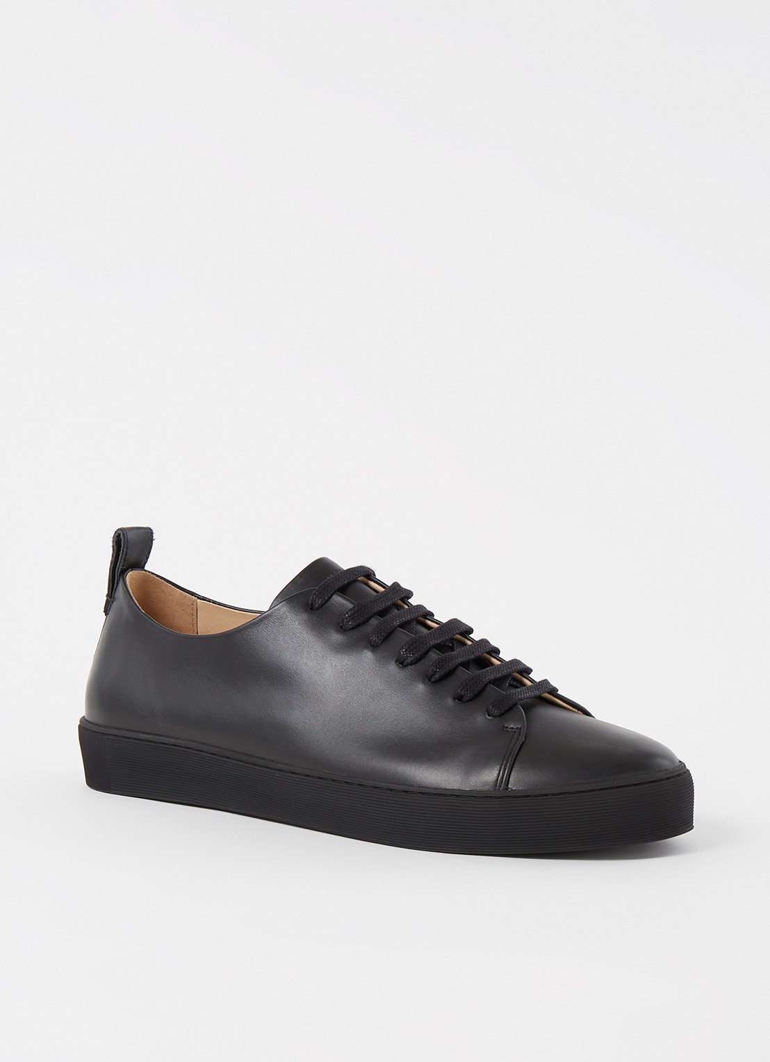 Royal RepubliQ Doric sneaker van leer - voorkant zwart