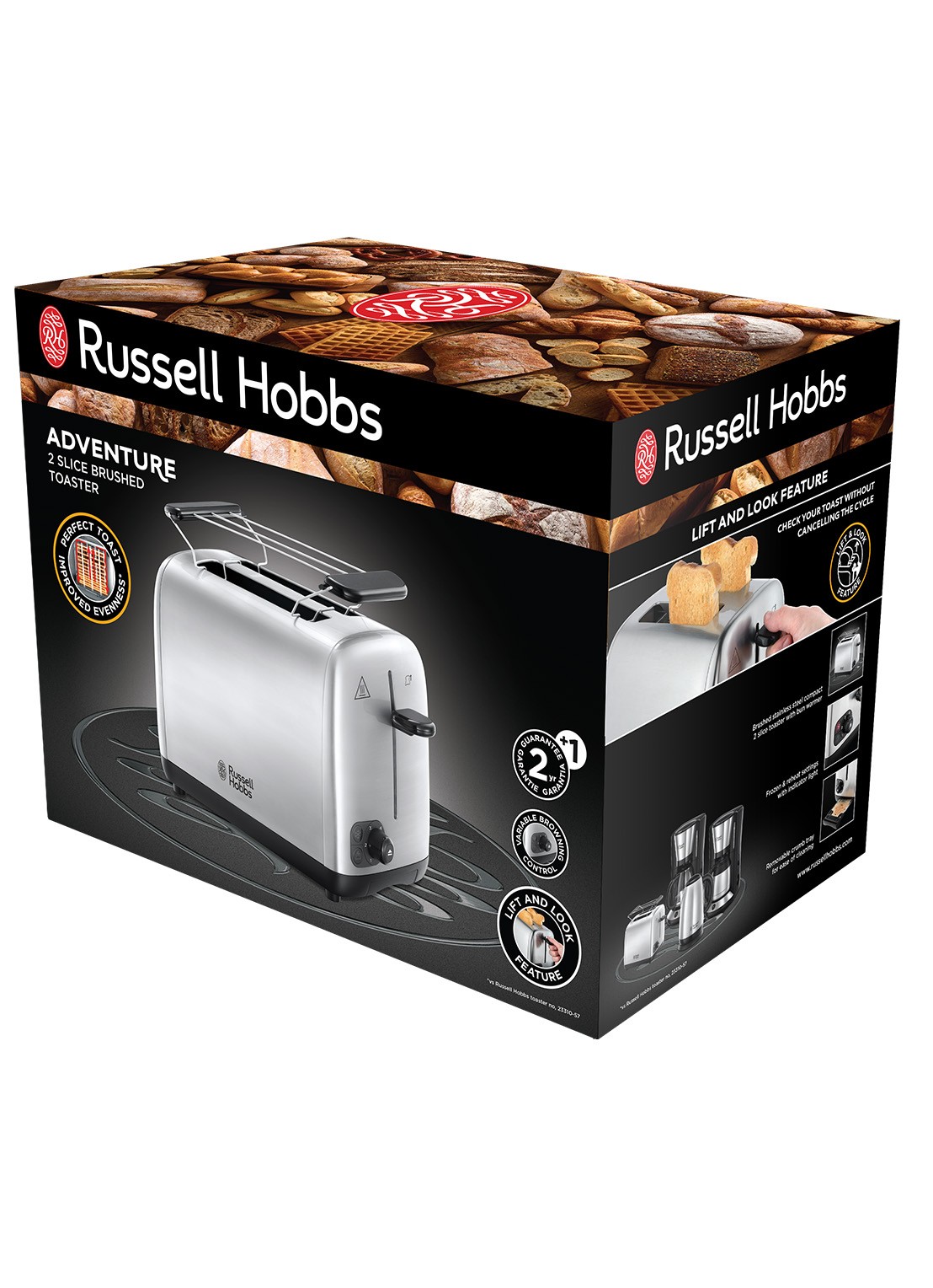 Russell Hobbs Adventure broodrooster 2-slots - achterkant 6 zilver
