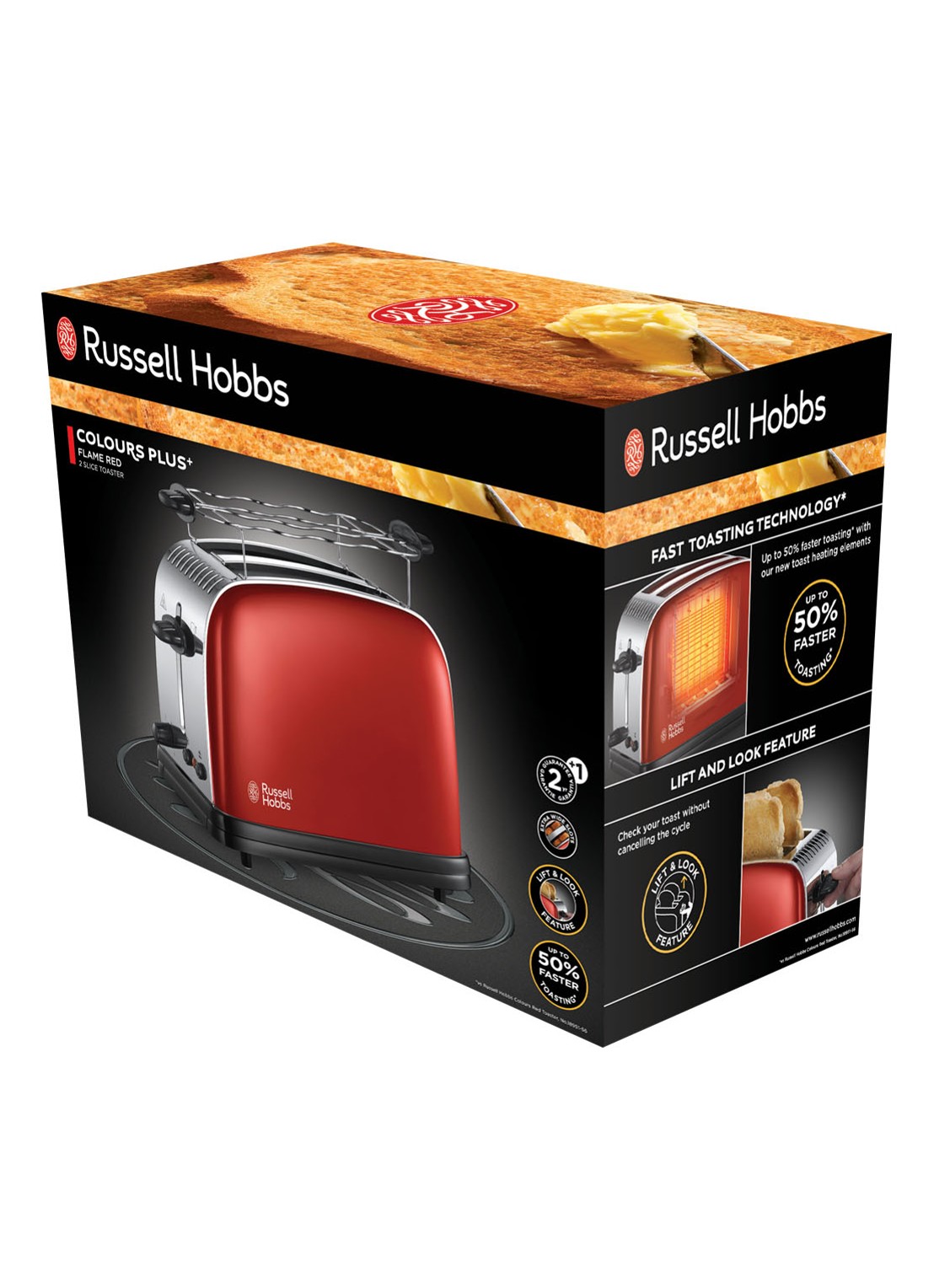 Russell Hobbs Colours Plus broodrooster 2-slots - detail 7 steenrood