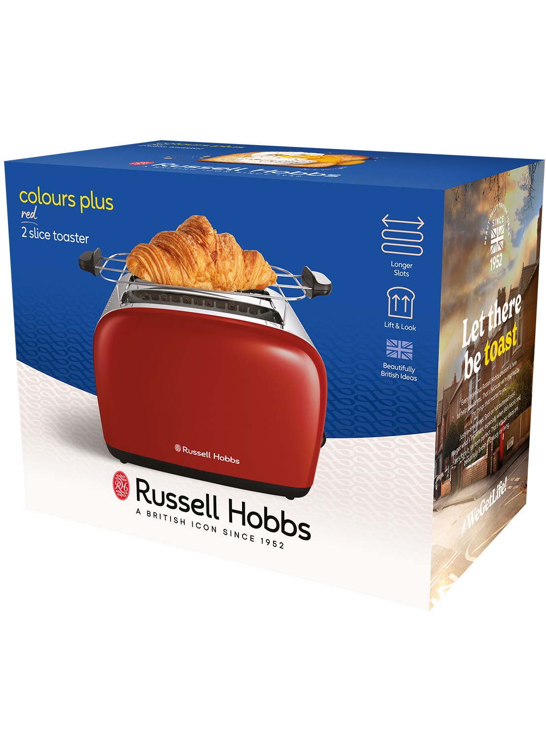 Russell Hobbs Colours Plus broodrooster 2-slots - achterkant rood