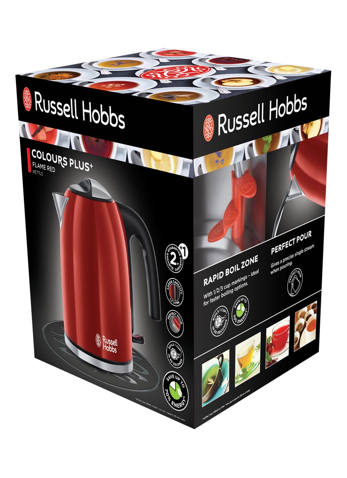 Russell Hobbs Colours Plus waterkoker 1,7 liter - detail 8 steenrood