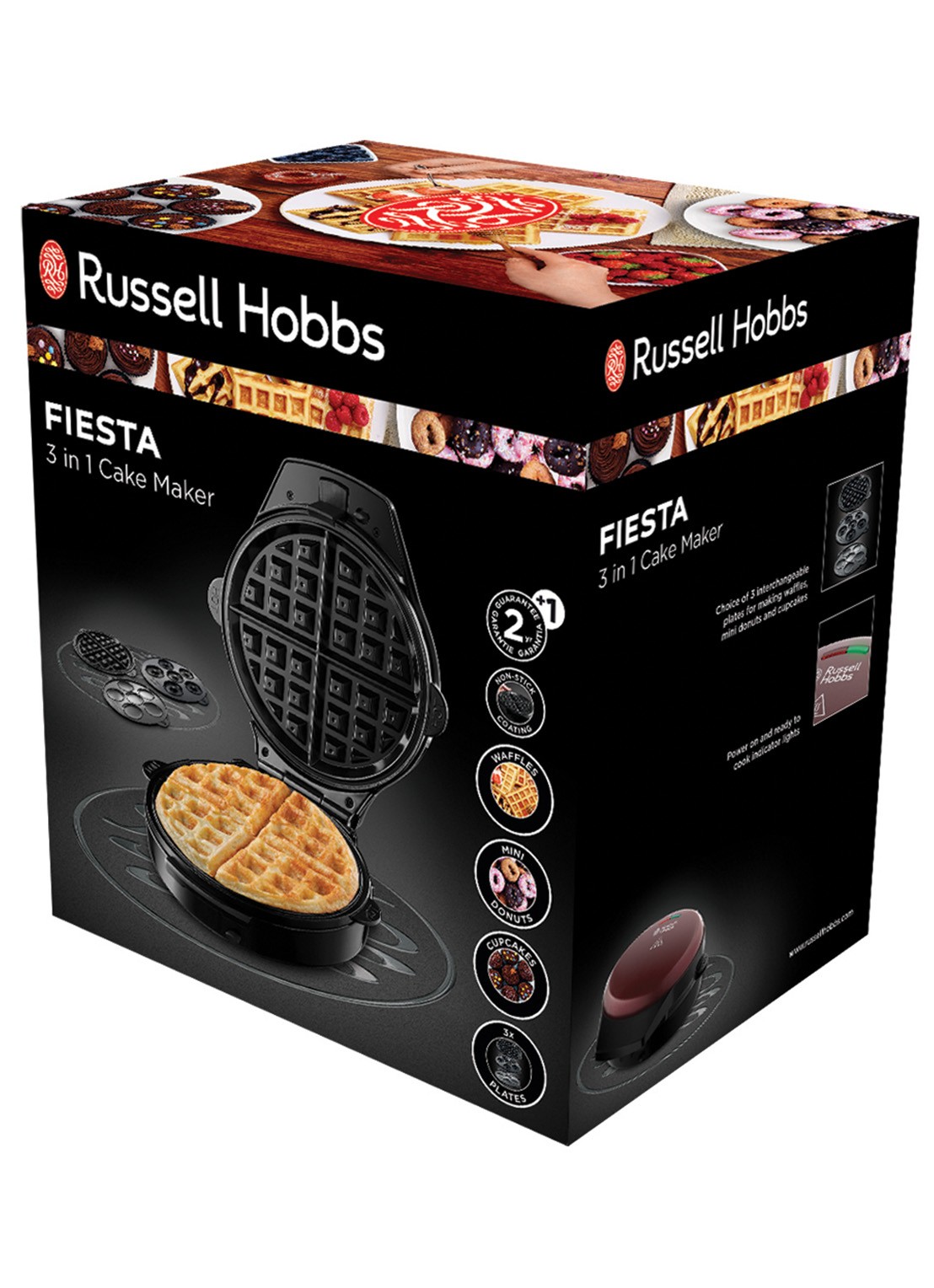 Russell Hobbs Fiesta 3-in-1 wafelijzer 24620-56 - achterkant 5 zwart