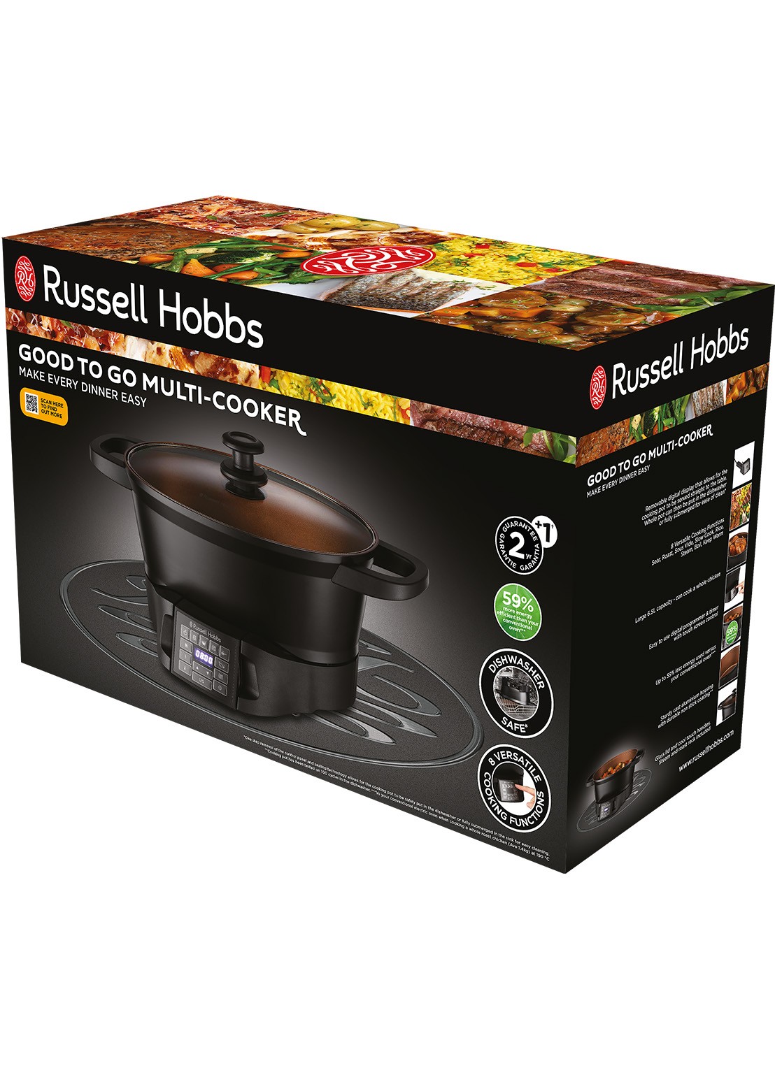 Russell Hobbs Good-to-go multicooker 28270-56 - achterkant 6 zwart