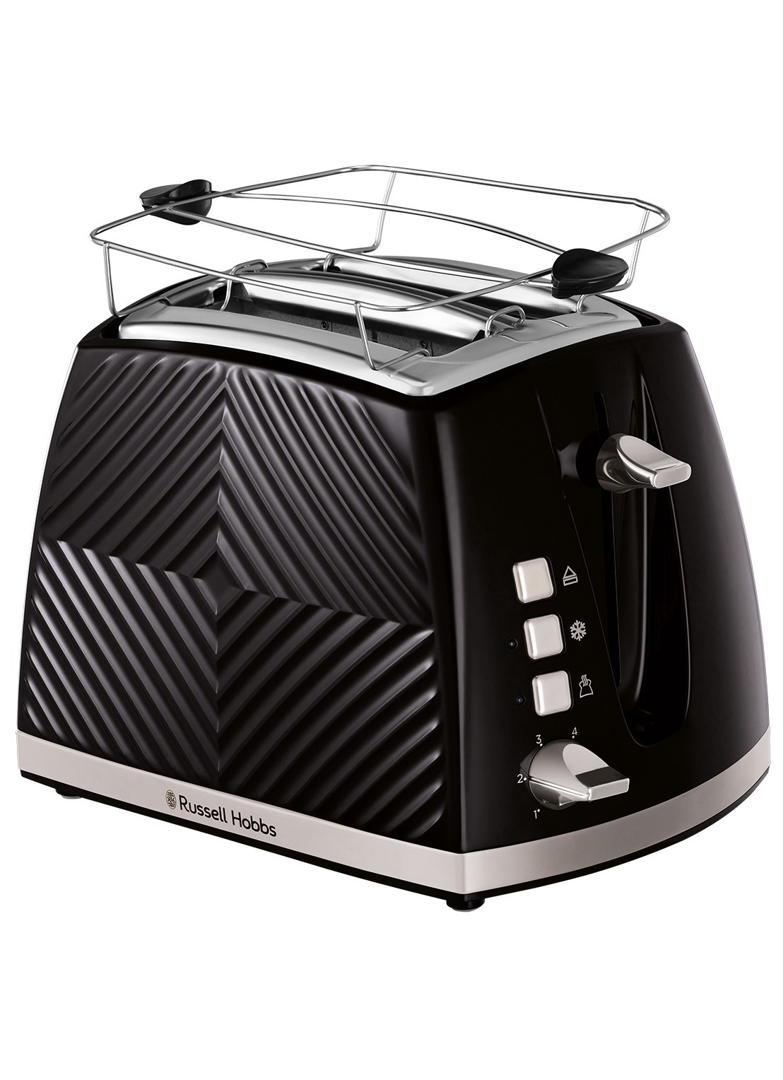 Russell Hobbs Groove broodrooster 2-slots - voorkant 2 zwart