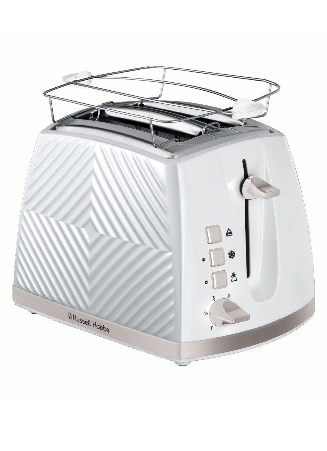 Russell Hobbs Groove broodrooster 2-slots - voorkant wit