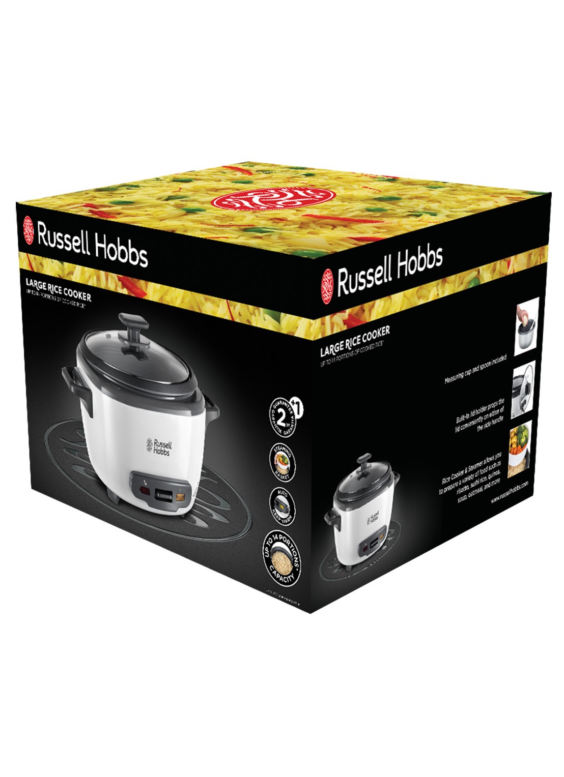 Russell Hobbs Large rijstkoker 14 porties 27040-56 - achterkant wit