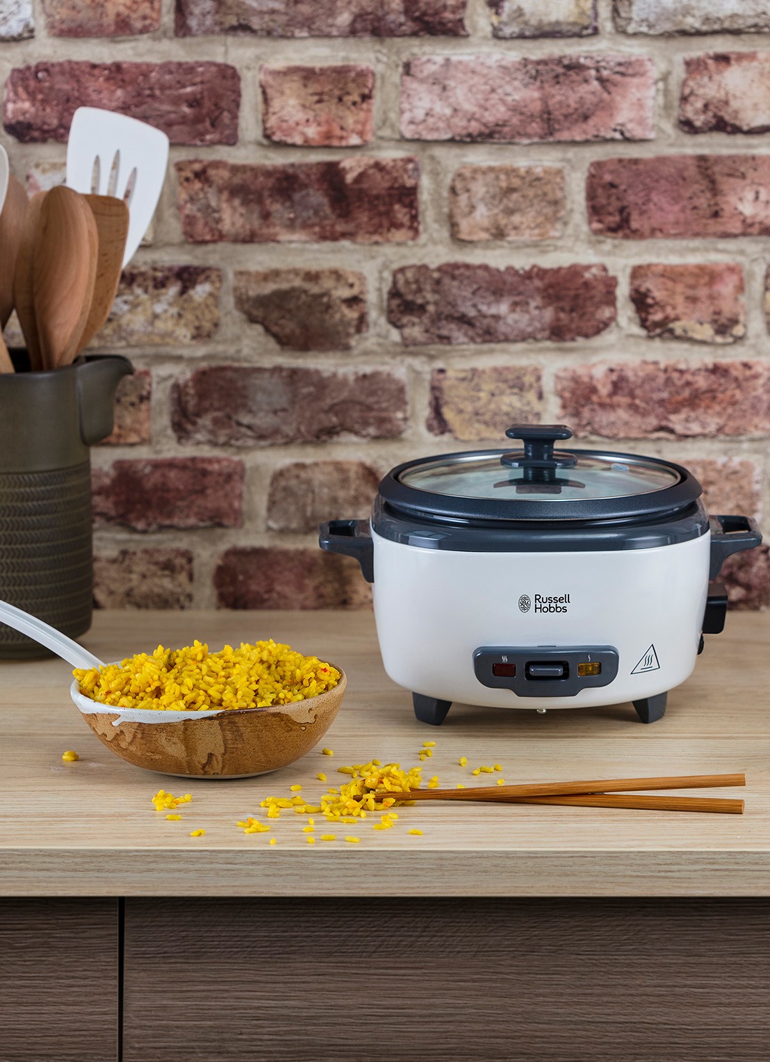 Russell Hobbs Medium rijstkoker 6 porties 27030-56 - voorkant 7 wit