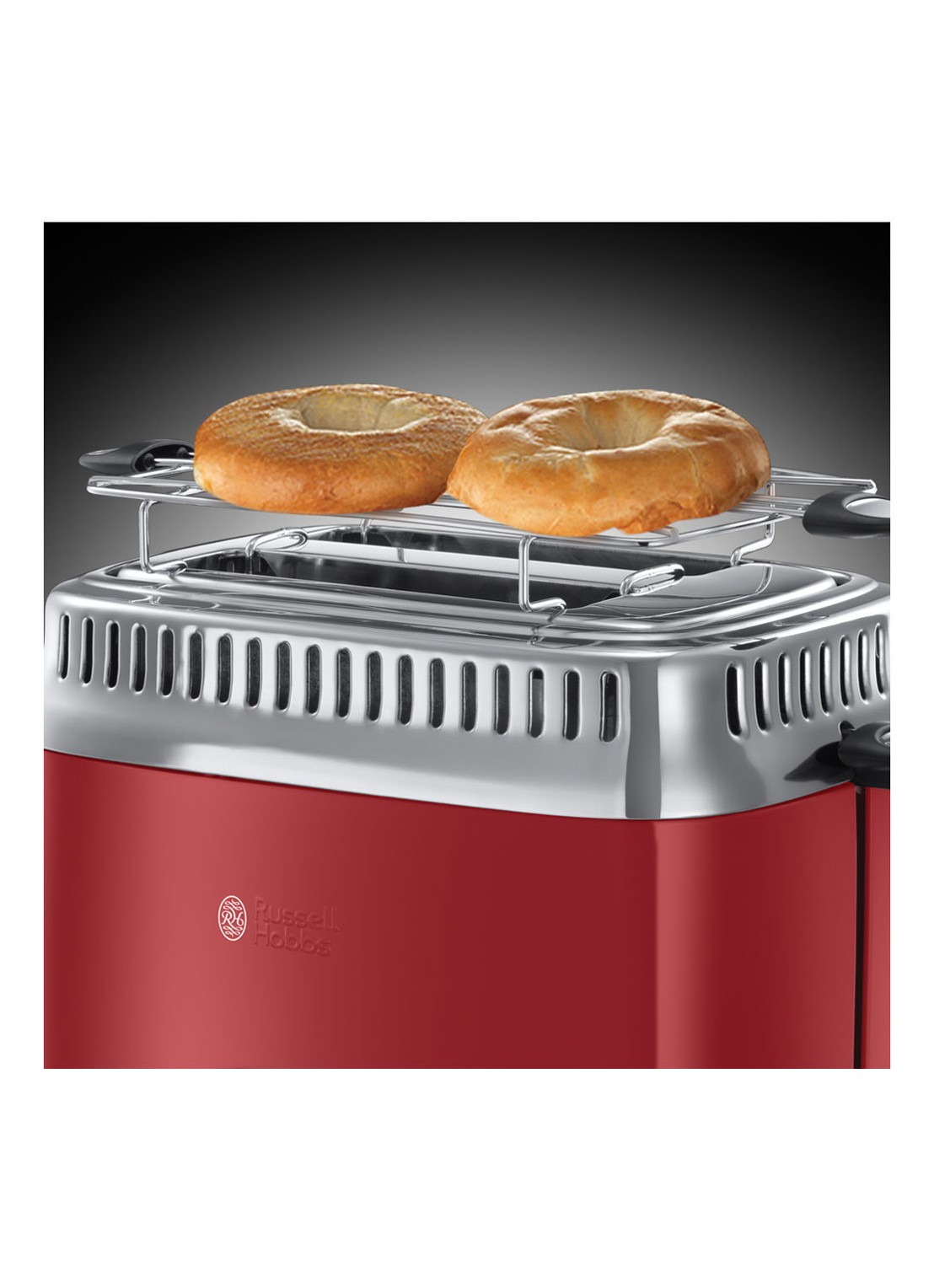 Russell Hobbs Retro Ribbon broodrooster 2-slots - voorkant 7 steenrood