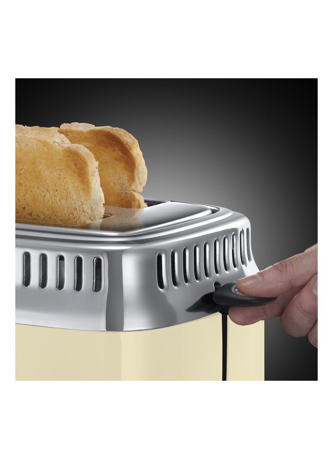 Russell Hobbs Retro Vintage broodrooster 2-slots - detail creme