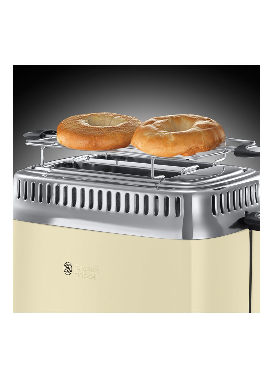 Russell Hobbs Retro Vintage broodrooster 2-slots - voorkant 7 creme