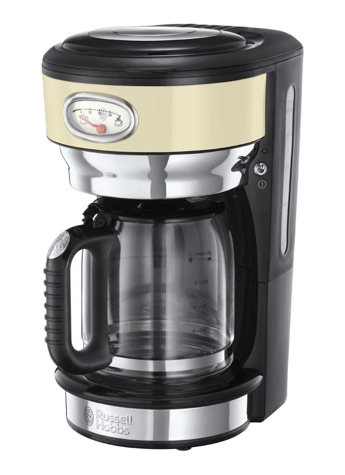 Russell Hobbs Retro Vintage Cream koffiezetapparaat 21702-56 - voorkant creme