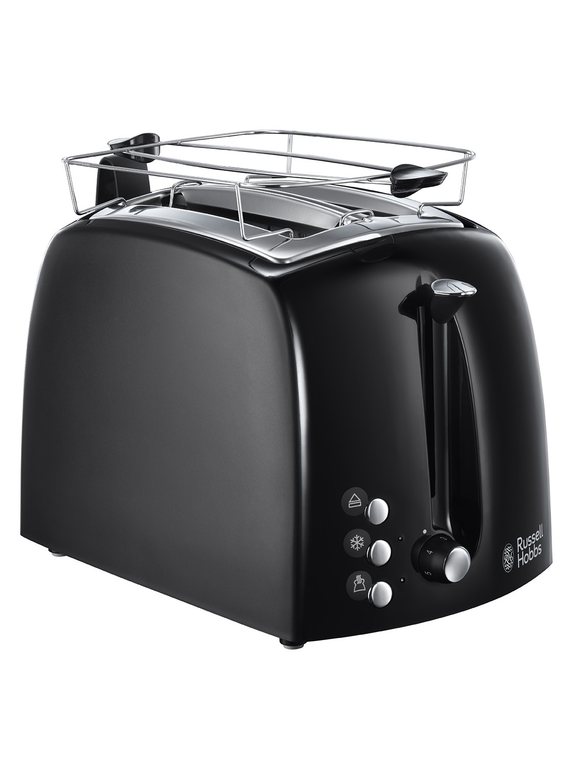 Russell Hobbs Textures Plus+ broodrooster 2-slots - voorkant 2 zwart