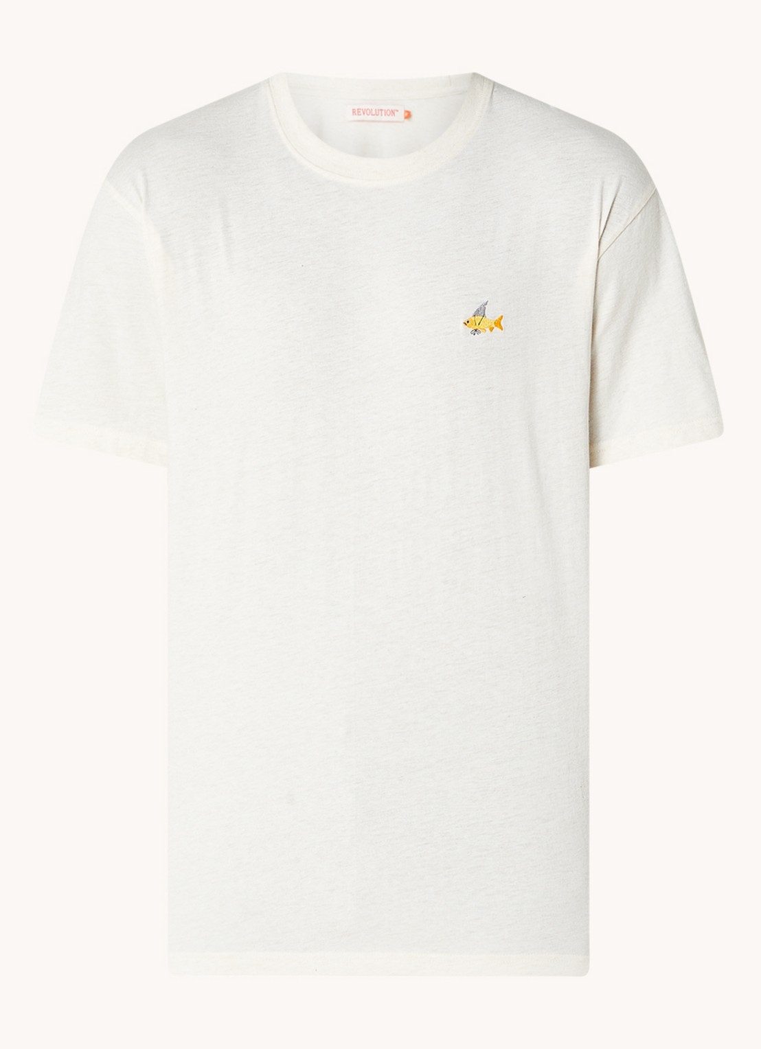 RVLT Revolution T-shirt met logoborduring - voorkant 3 wit