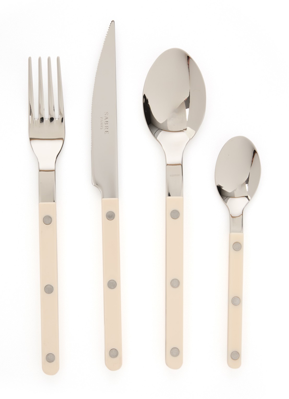 Sabre Bistrot bestekset 4- delig - voorkant gebroken wit