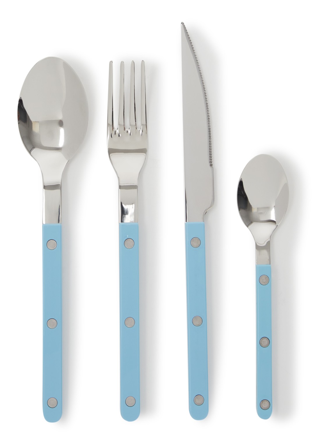 Sabre Bistrot bestekset 4- delig - voorkant lichtblauw