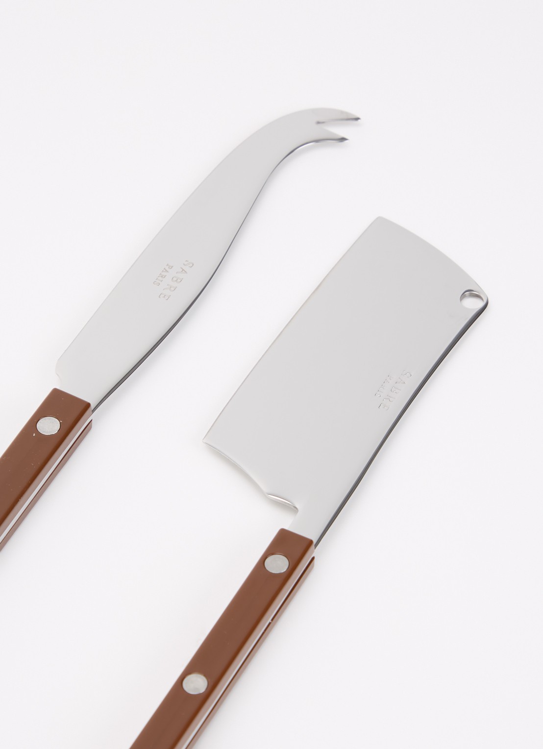 Sabre Bistrot kaasmes set van 2 - voorkant 2 bruin