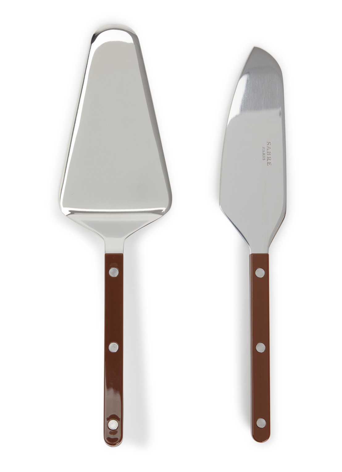Sabre Bistrot taartbestek 2-delig - voorkant bruin
