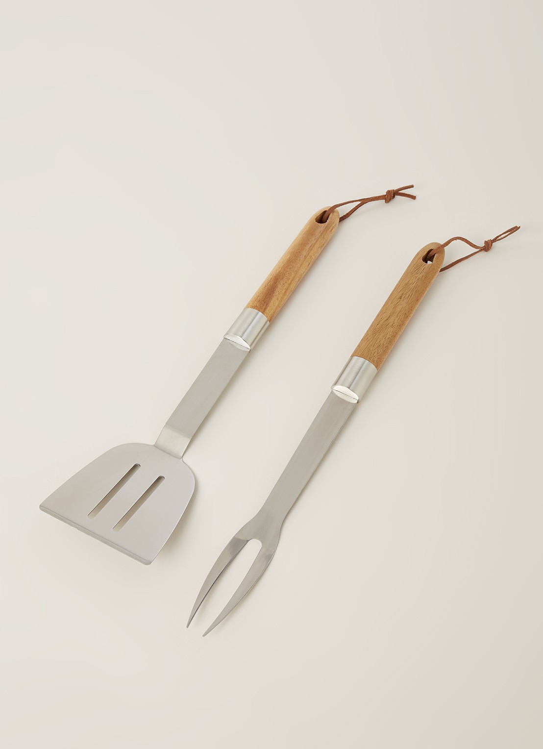 Sagaform Barbecue tools 2-delig - voorkant 2 lichtbruin