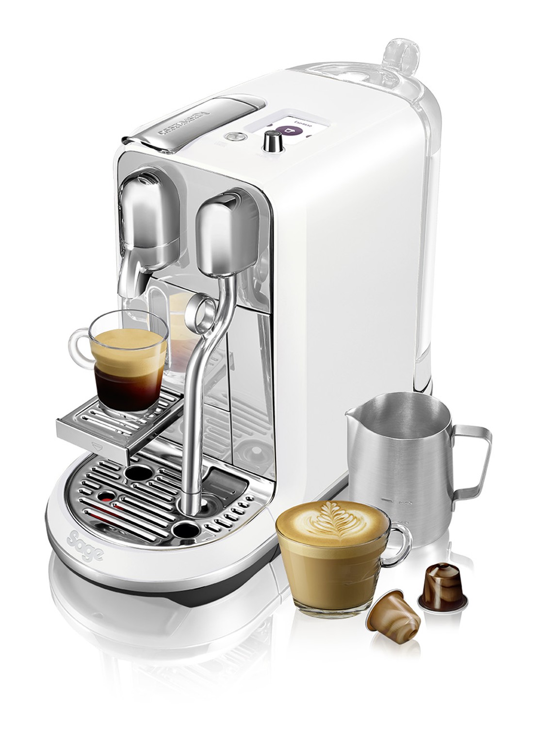 Sage Creatista Plus Nespresso machine SNE800SST2ENL1 - voorkant 6 wit