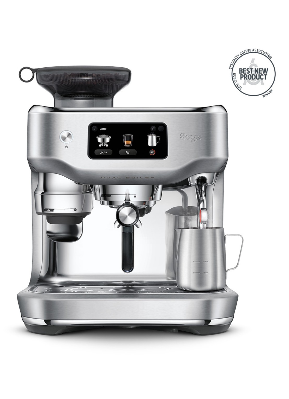 Sage Oracle Dual Boiler espressomachine SES995BSS4EEU1 - voorkant 2 zilver