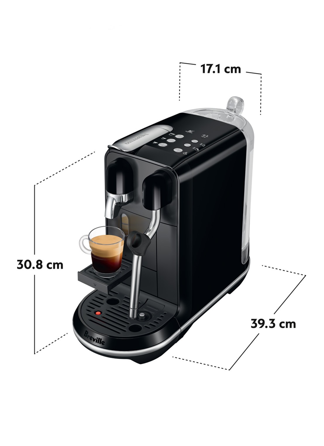 Sage Sage Creatista Uno Nespresso machine SNE500BKS4ENL1 - achterkant diepzwart